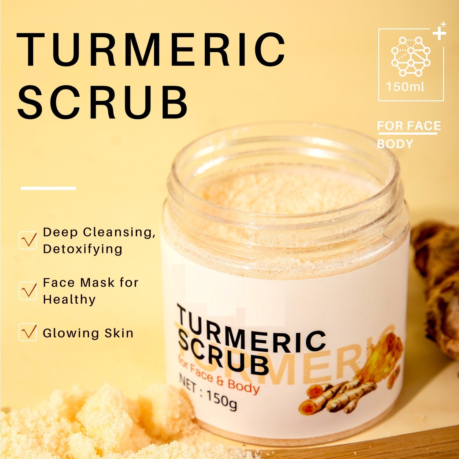 Turmeric Scrub Softens Horny Body Care Oak & Aura 0 Oak & Aura