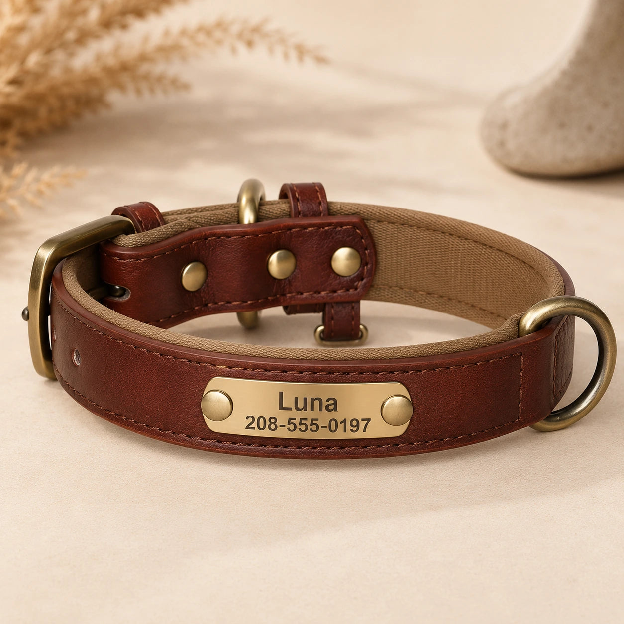 Handmade Premium Personalized Leather Collar