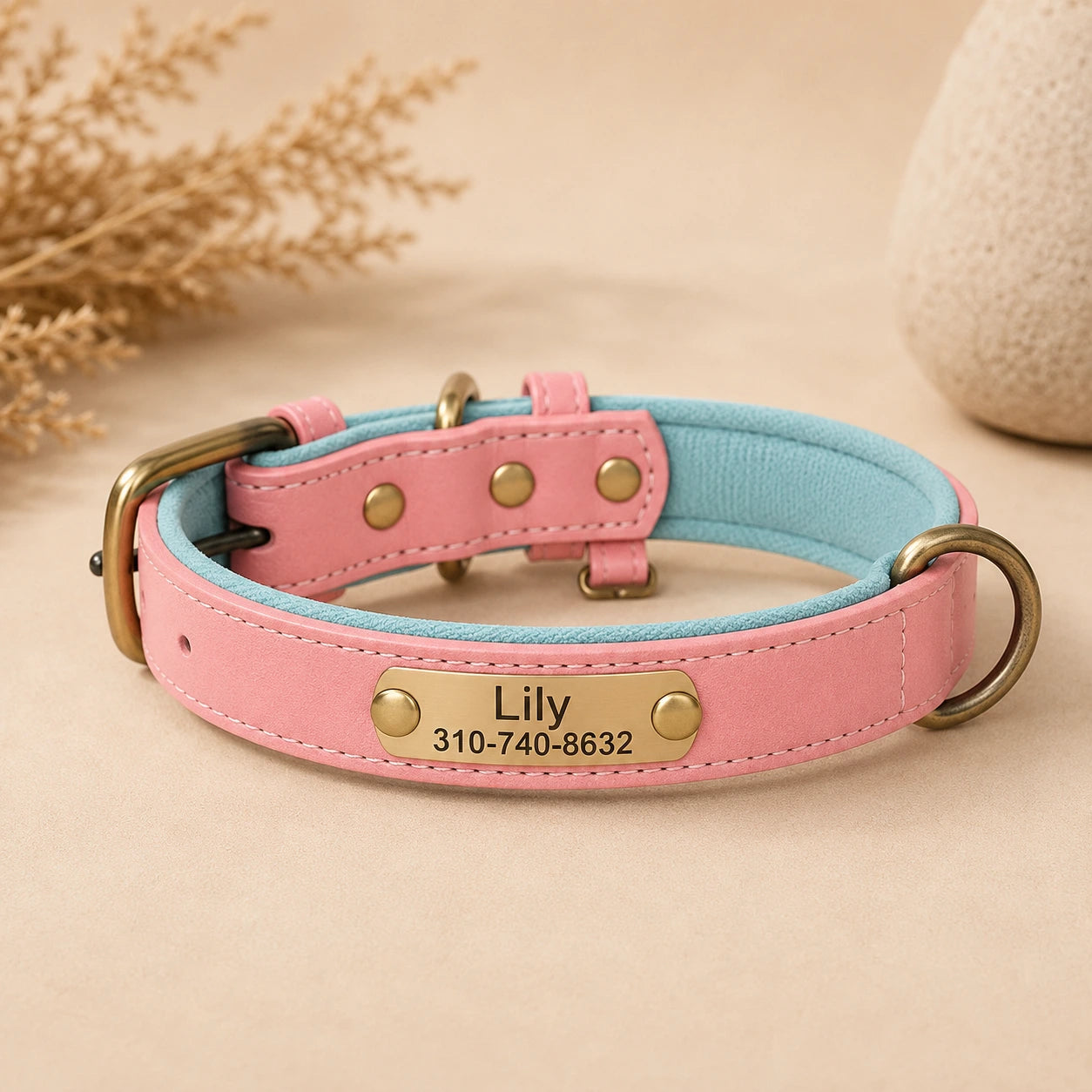 Handmade Premium Personalized Leather Collar