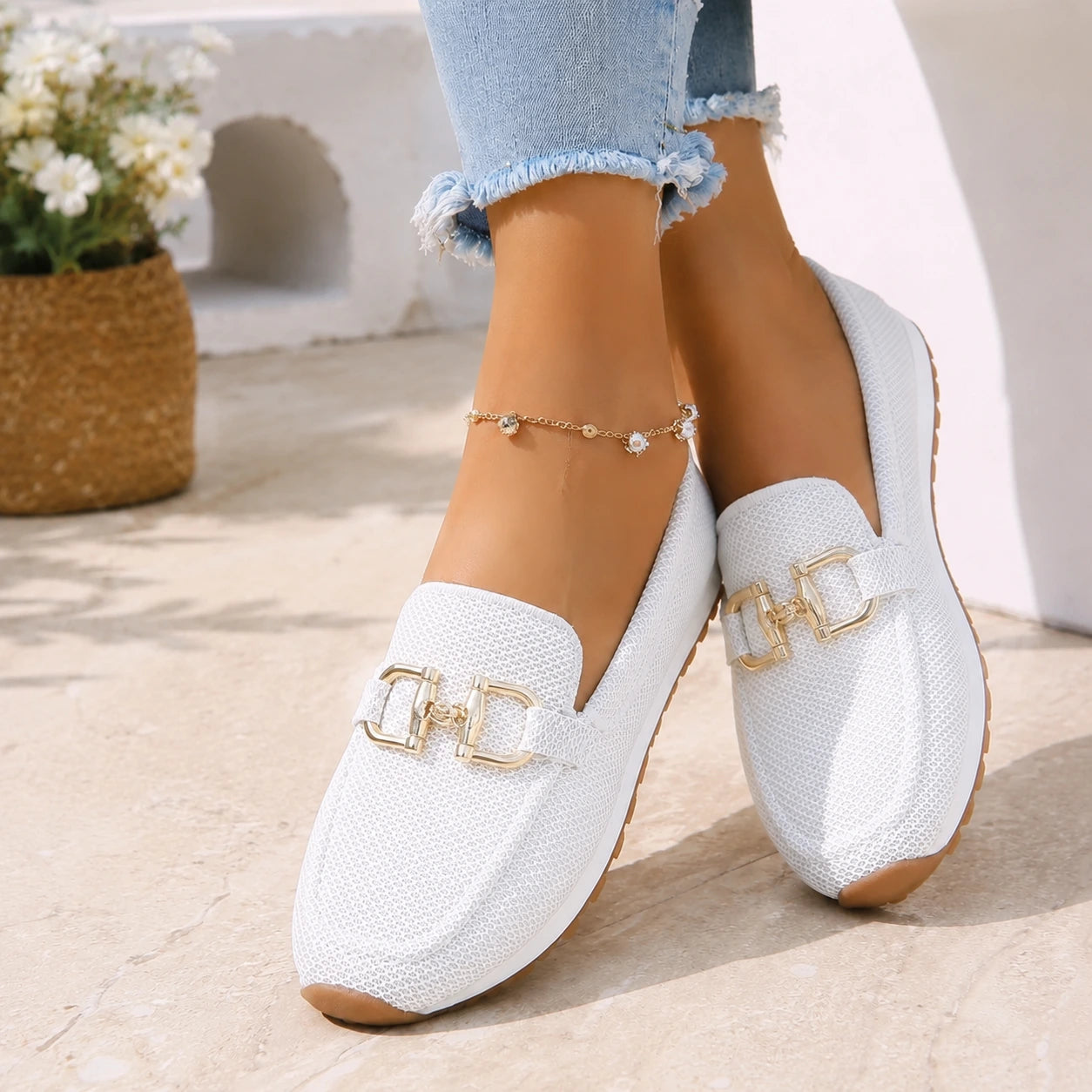 Women Orthopaedic Style Comfort Loafers – Breathable Slip On Flat Shoes Oak & Aura summer dress Oak & Aura