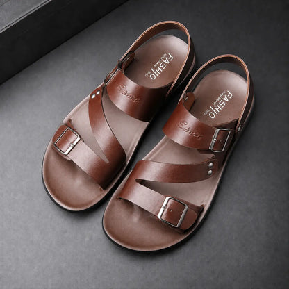 Sandals Men Casual Comfortable Barefoot Buckle Shoes Oak & Aura summer dress Oak & Aura