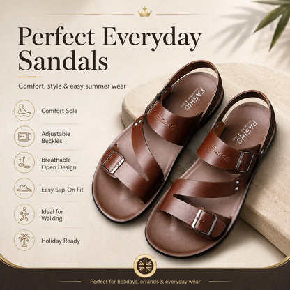 Sandals Men Casual Comfortable Barefoot Buckle Shoes Oak & Aura summer dress Oak & Aura