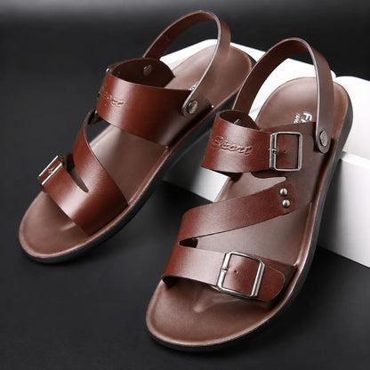 Sandals Men Casual Comfortable Barefoot Buckle Shoes Oak & Aura summer dress Oak & Aura
