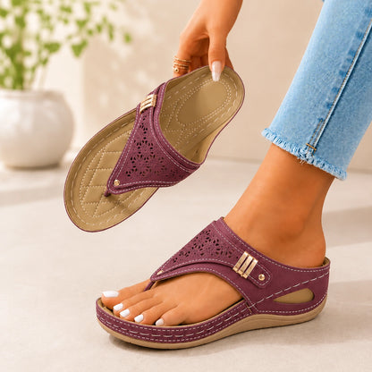 Women Comfort Wedge Sandals – Lightweight Platform Summer Sandals | Siena Walk Oak & Aura 0 Oak & Aura