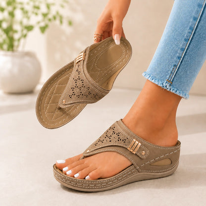 Women Comfort Wedge Sandals – Lightweight Platform Summer Sandals | Siena Walk Oak & Aura 0 Oak & Aura