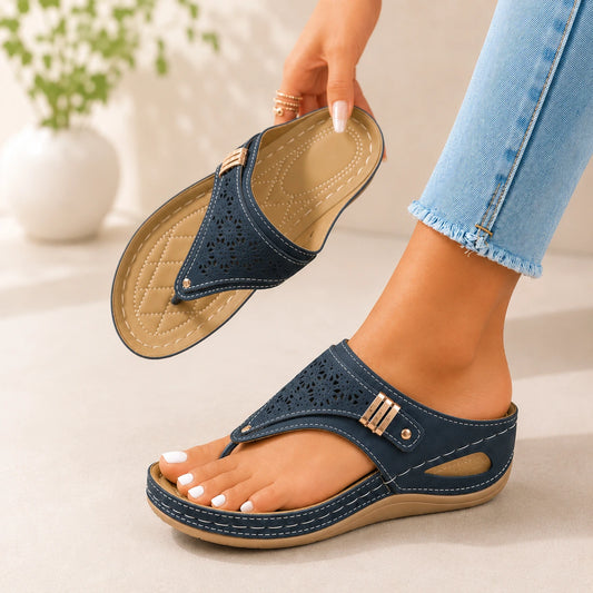 Women Comfort Wedge Sandals – Lightweight Platform Summer Sandals | Siena Walk Oak & Aura 0 Oak & Aura