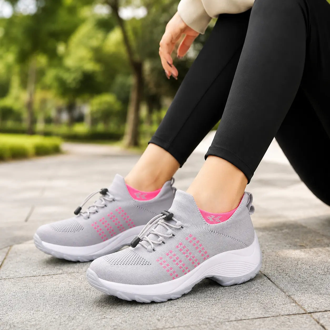 Women Slip On Sock Trainers – Breathable Lightweight Casual Walking Shoes Oak & Aura summer dress Oak & Aura