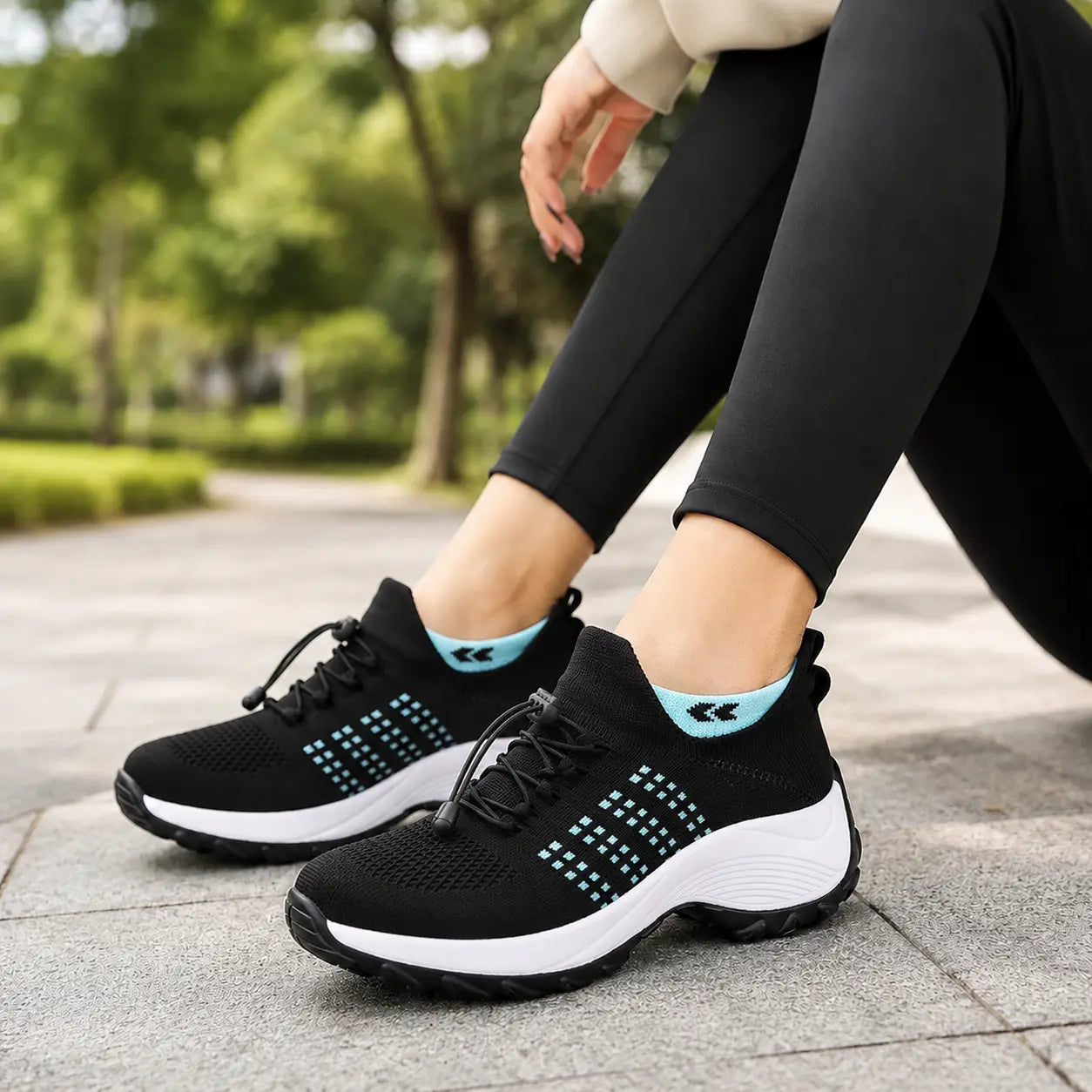 Women Slip On Sock Trainers – Breathable Lightweight Casual Walking Shoes Oak & Aura summer dress Oak & Aura