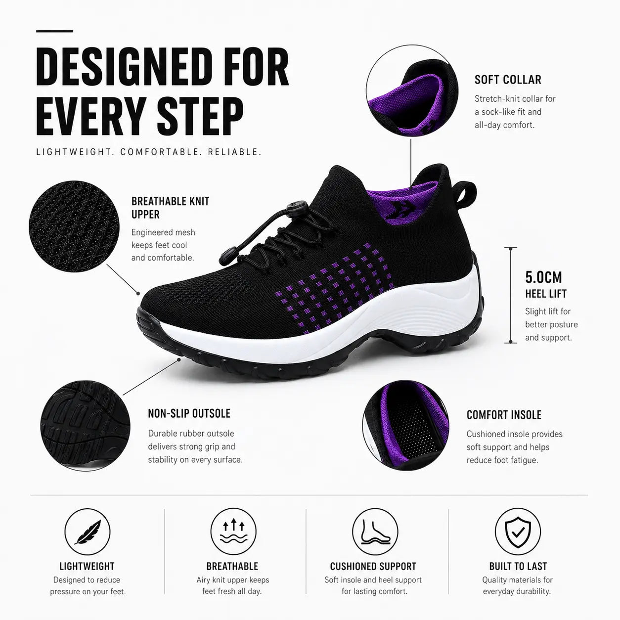 Women Slip On Sock Trainers – Breathable Lightweight Casual Walking Shoes Oak & Aura summer dress Oak & Aura