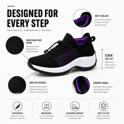 Women Slip On Sock Trainers – Breathable Lightweight Casual Walking Shoes Oak & Aura summer dress Oak & Aura