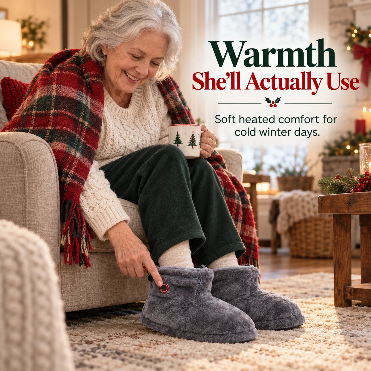 Oak & Aura™ CozyHeat Slippers