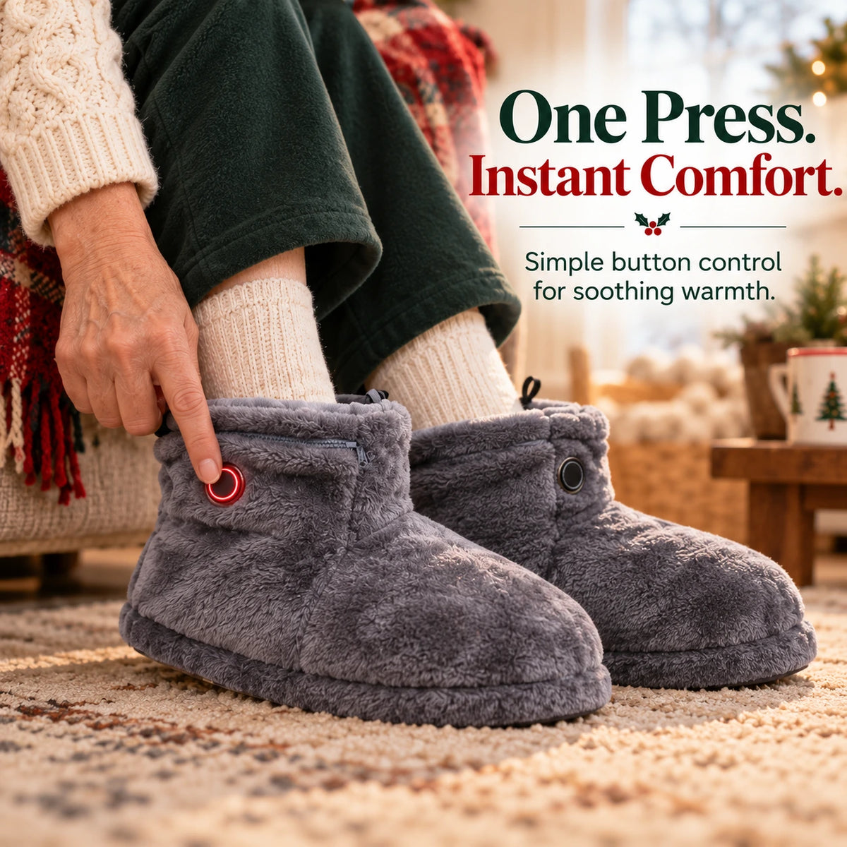 Oak & Aura™ CozyHeat Slippers