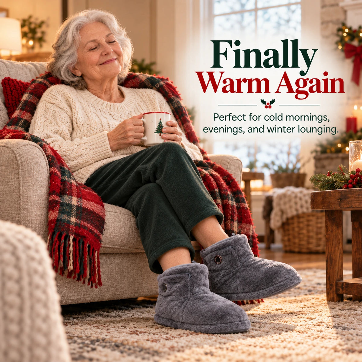 Oak & Aura™ CozyHeat Slippers