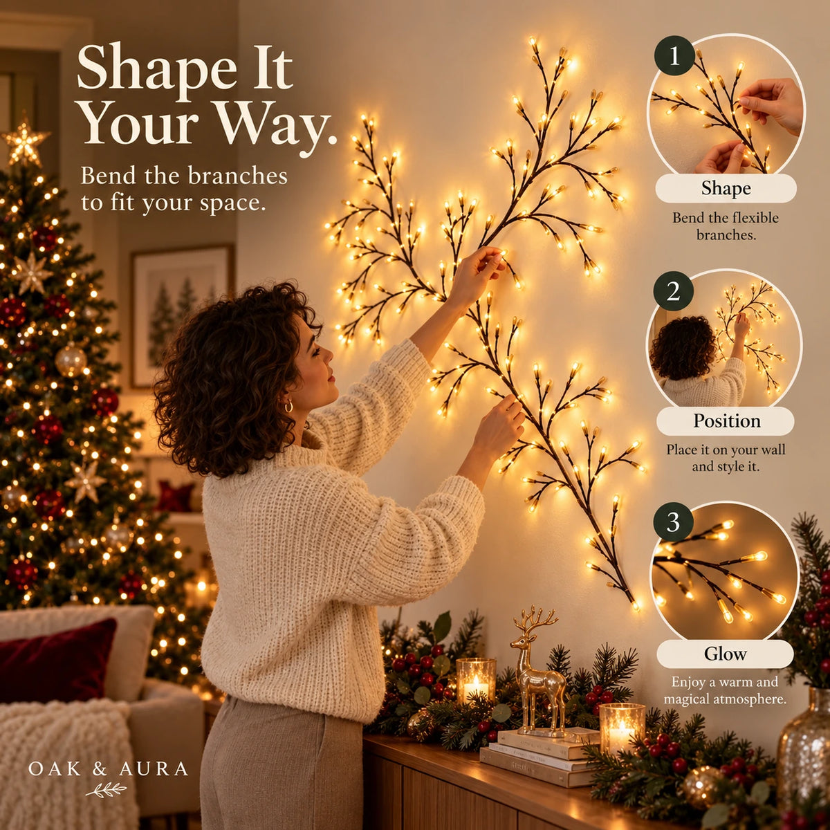 Oak & Aura | Christmas Light Vine