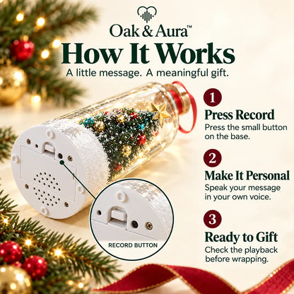 Oak & Aura™ Christmas Voice Message Bottle