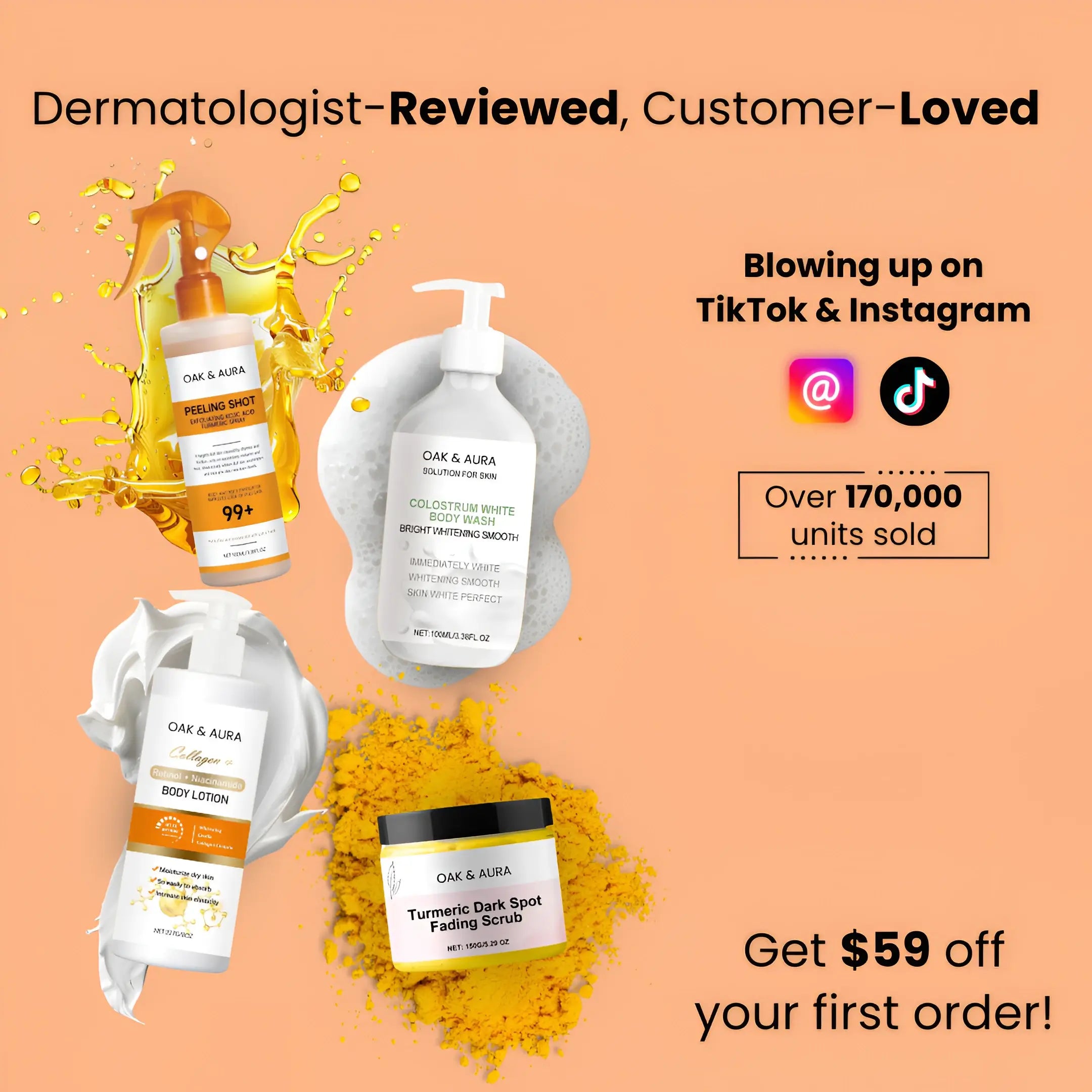 The 4-Step Body Brightening Ritual™ Oak & Aura 0 Oak & Aura