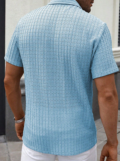 Cuban Collar Knit Shirt coofandy Shirts Oak & Aura