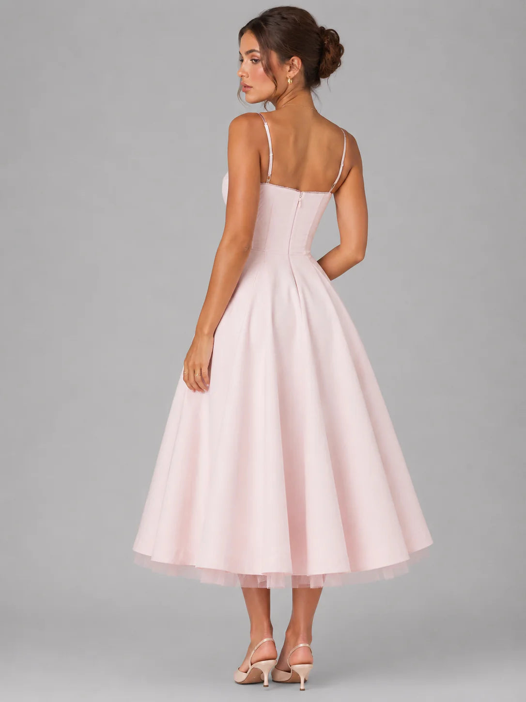 Women's Midi Corset Dress with Full Circle Skirt for Formal Occasions Montleigh Women's Dress Oak & Aura