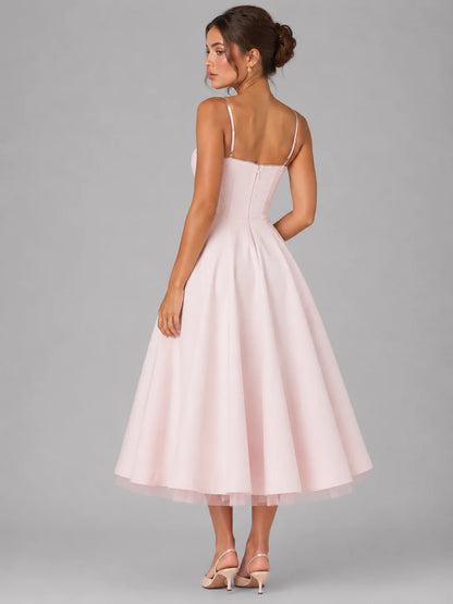 Women's Midi Corset Dress with Full Circle Skirt for Formal Occasions Montleigh Women's Dress Oak & Aura