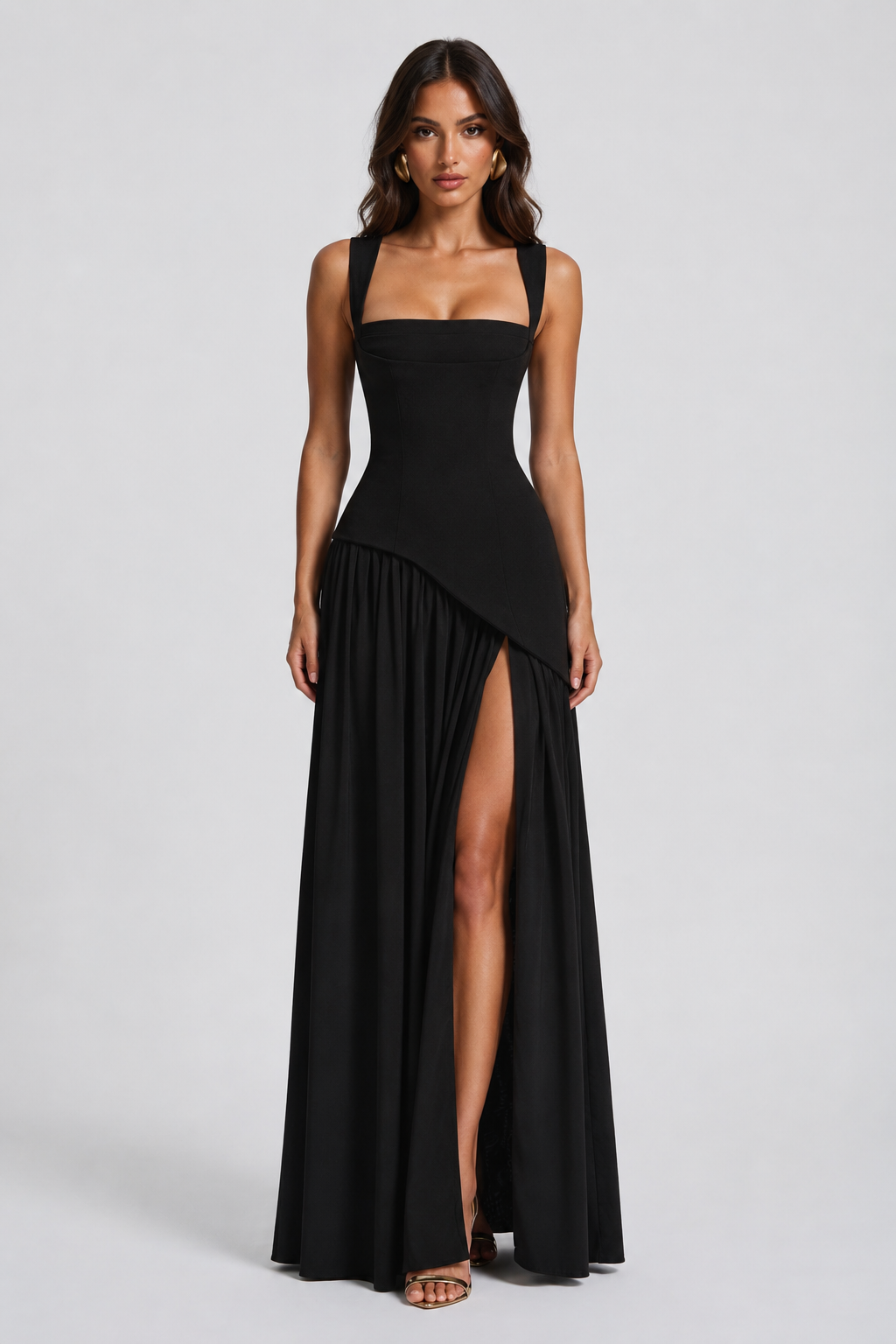 Floor Length Satin Maxi Dress Montleigh Women's Dress Oak & Aura