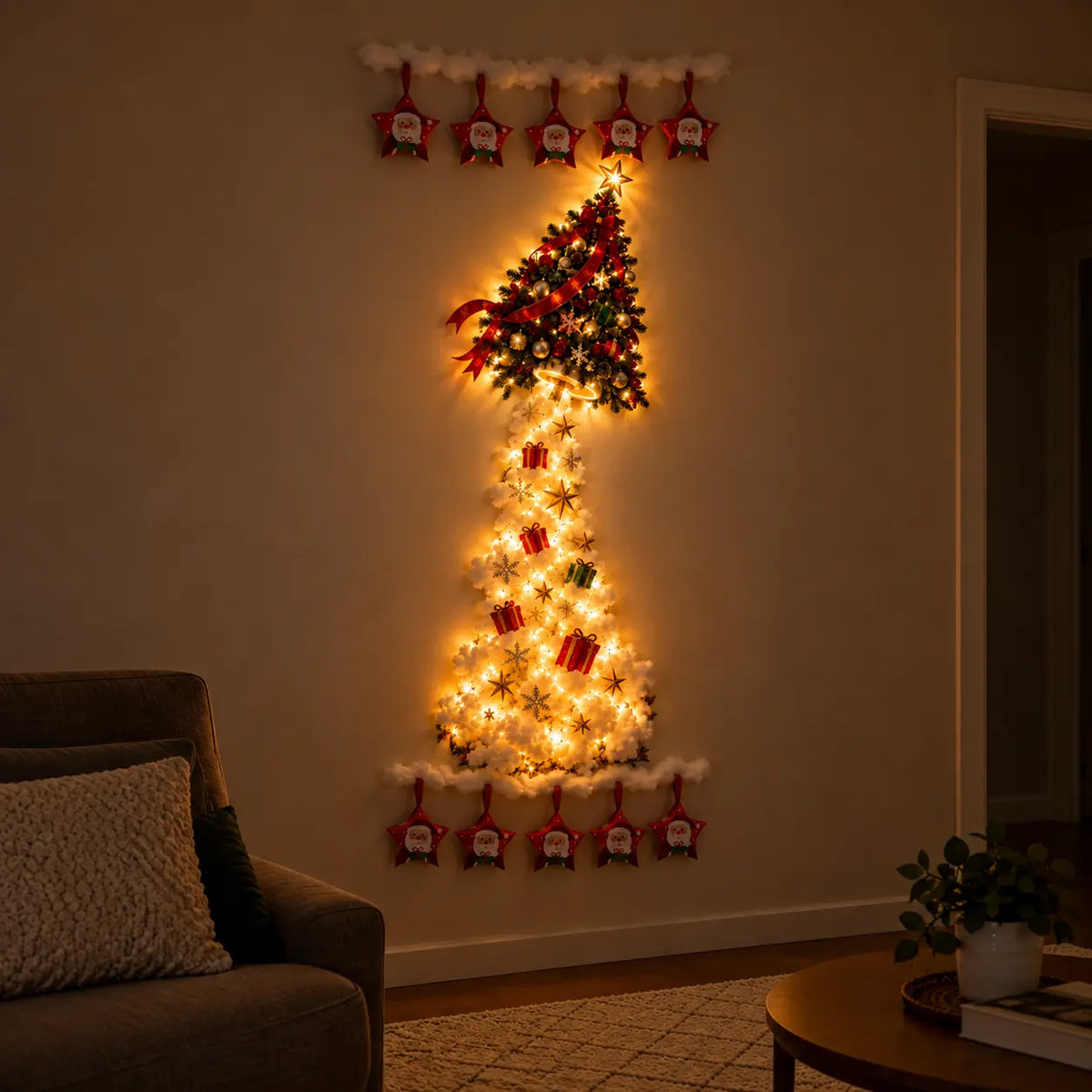 Oak & Aura™ Christmas Magic Trail Wall Light.