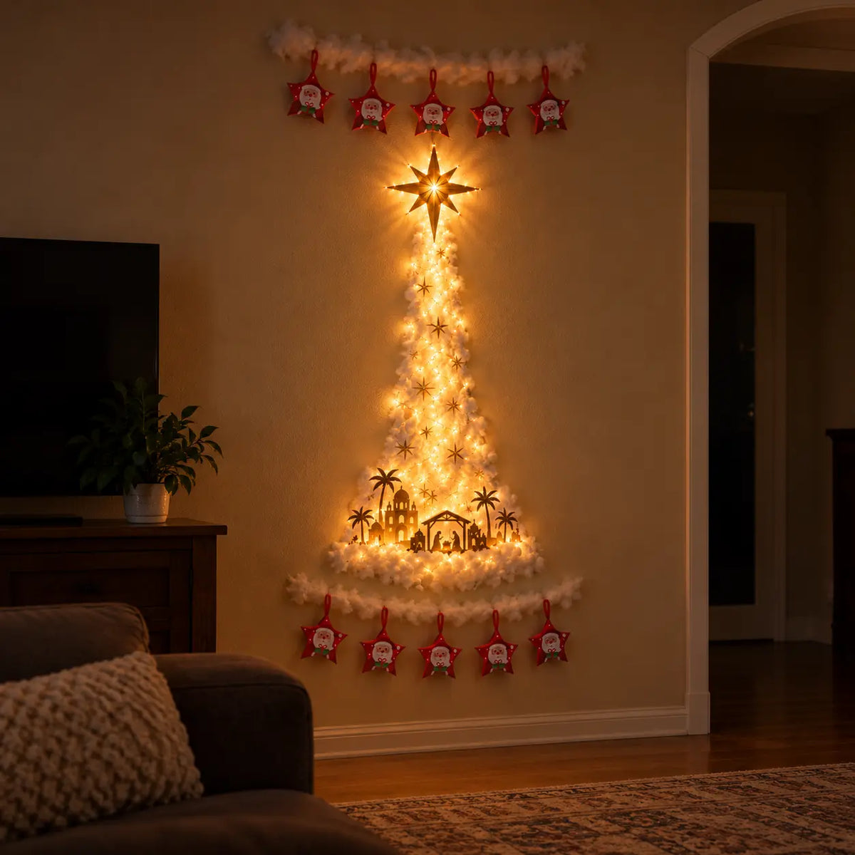 Oak & Aura™ Christmas Magic Trail Wall Light.