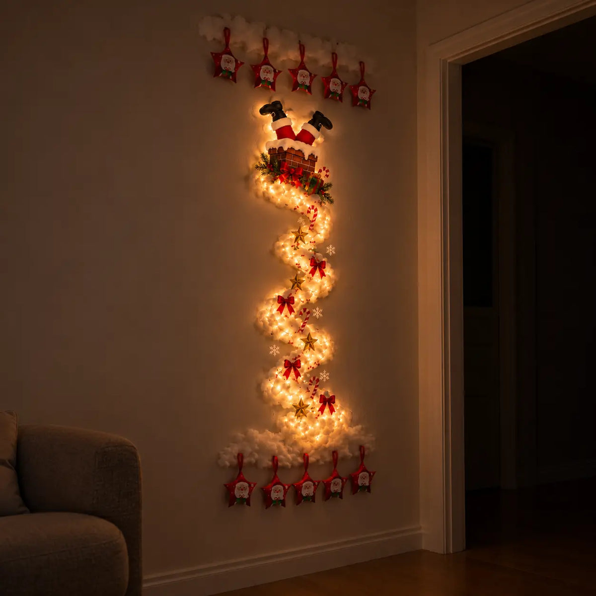 Oak & Aura™ Christmas Magic Trail Wall Light.
