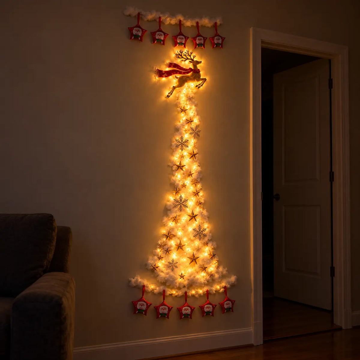 Oak & Aura™ Christmas Magic Trail Wall Light.