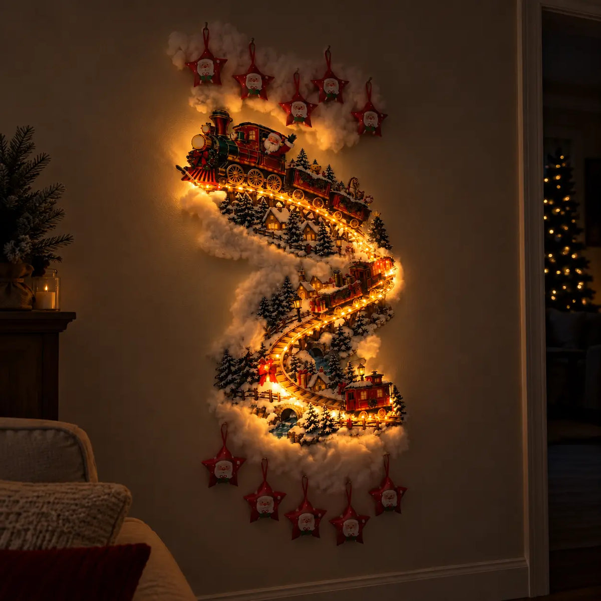 Oak & Aura™ Christmas Magic Trail Wall Light.
