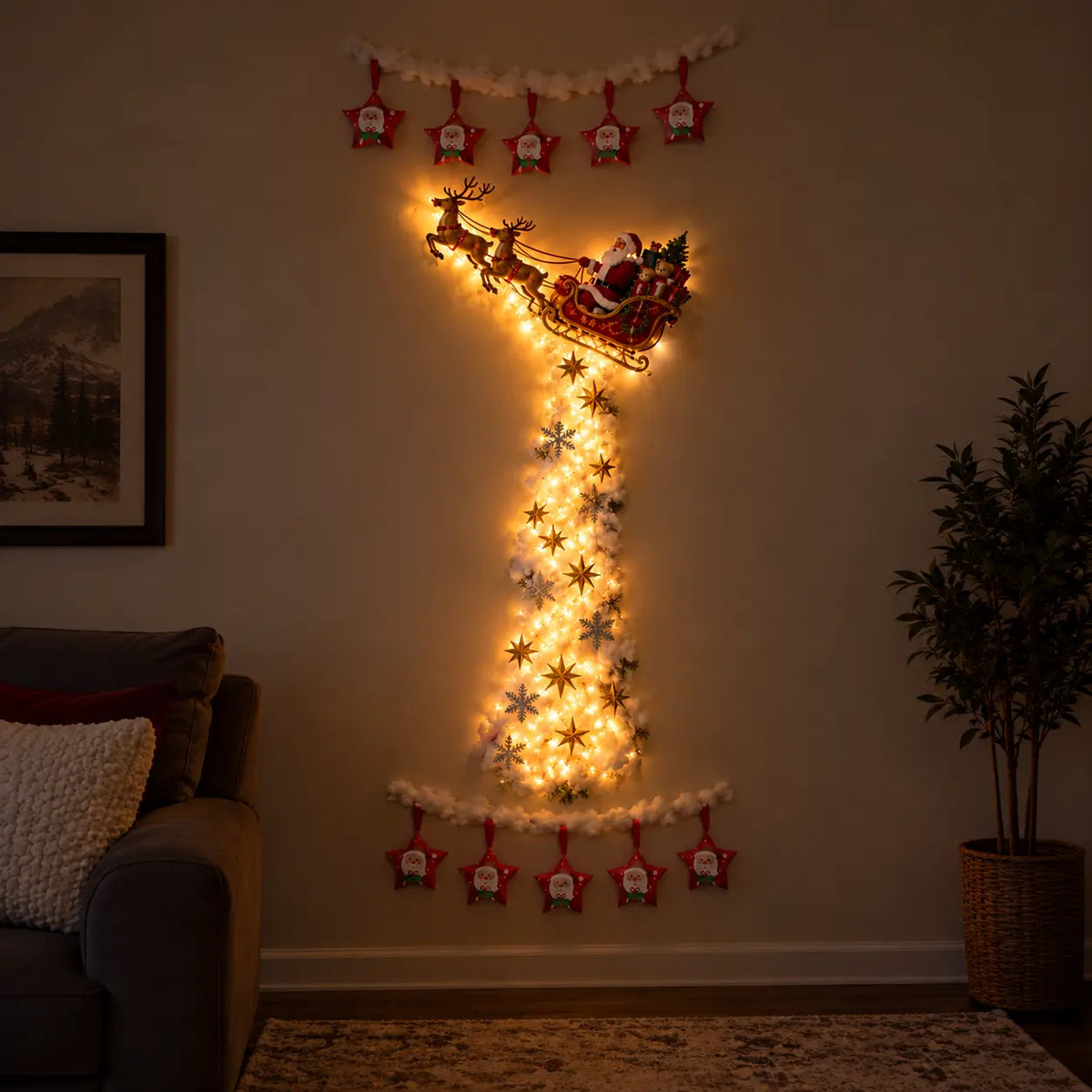 Oak & Aura™ Christmas Magic Trail Wall Light.