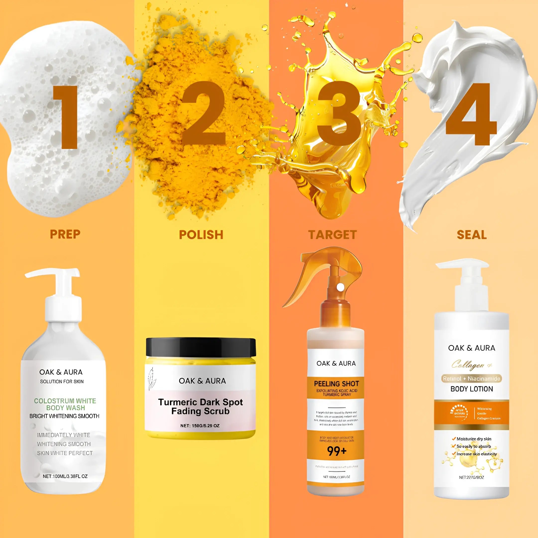 The 4-Step Body Brightening Ritual™ Oak & Aura 0 Oak & Aura