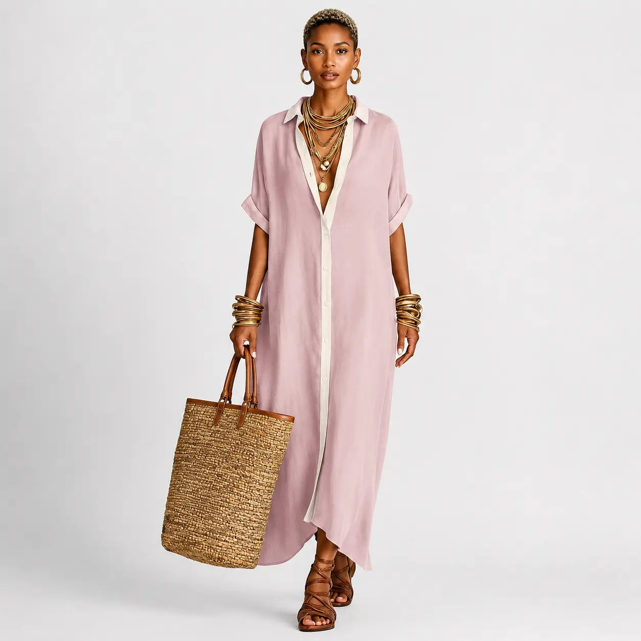 OAK & AURA Relaxed Resort Maxi Dress | Elegant Summer Style Oak & Aura 0 Oak & Aura
